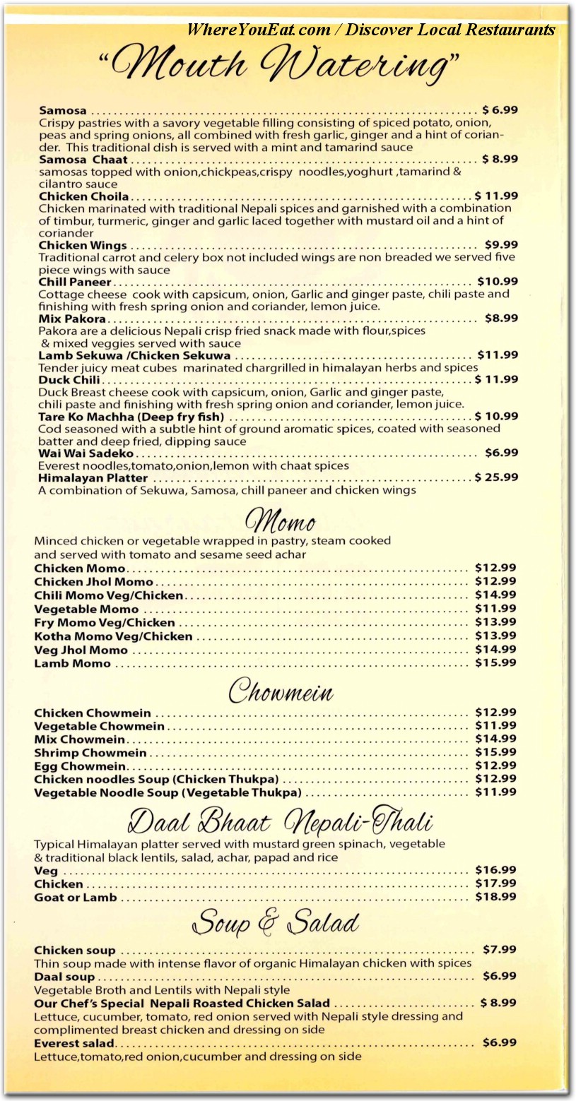 menu image