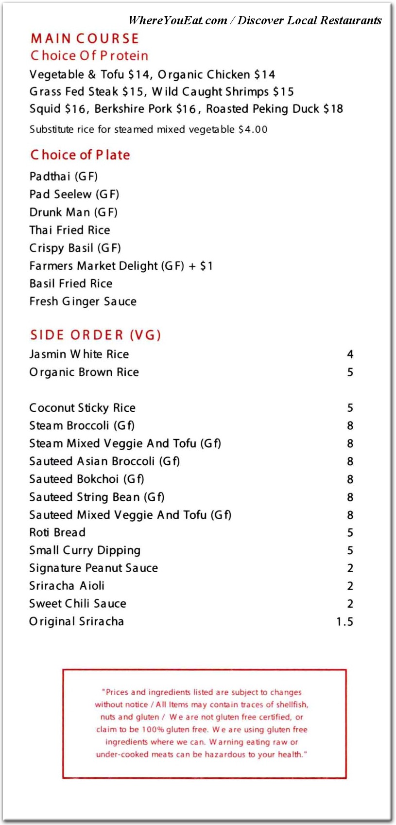 menu image