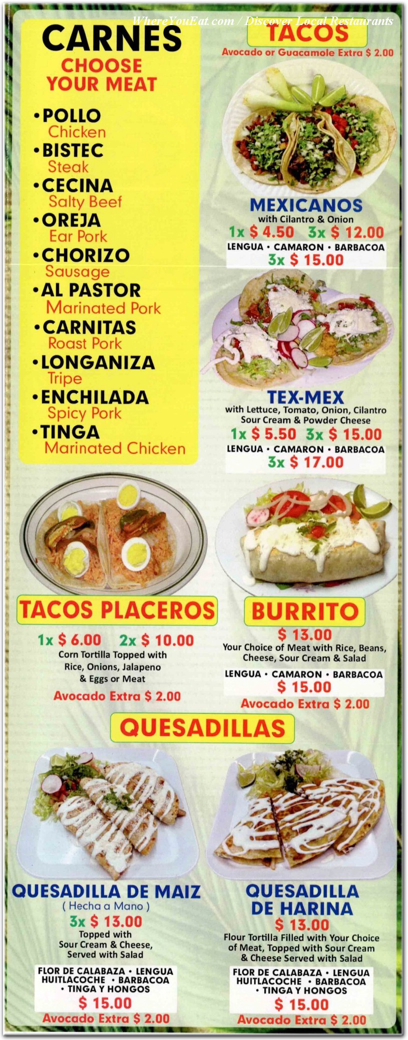 menu image