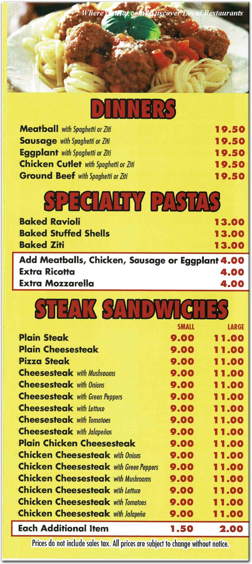 menu image