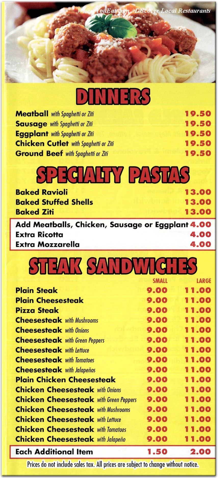 menu image