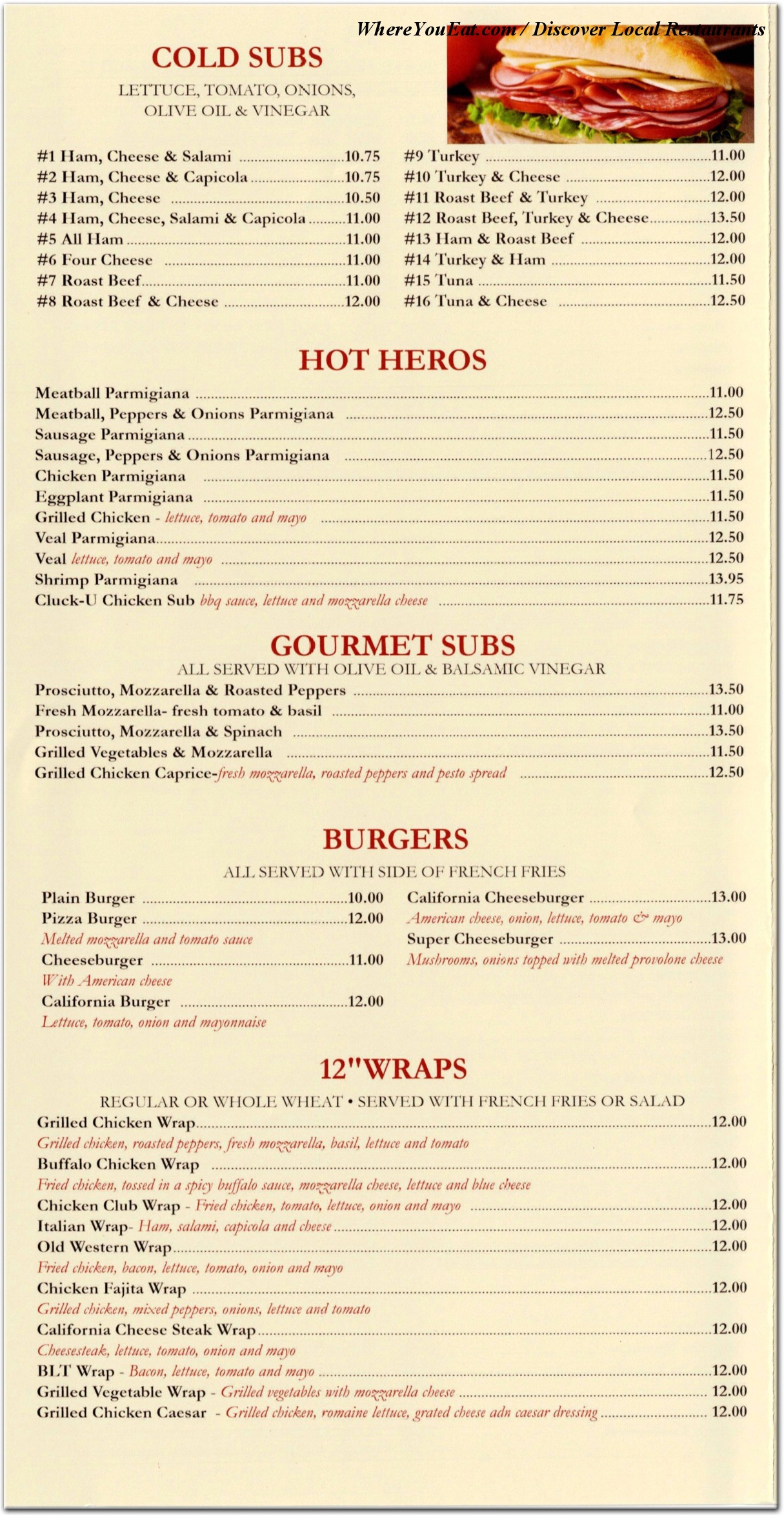 menu image