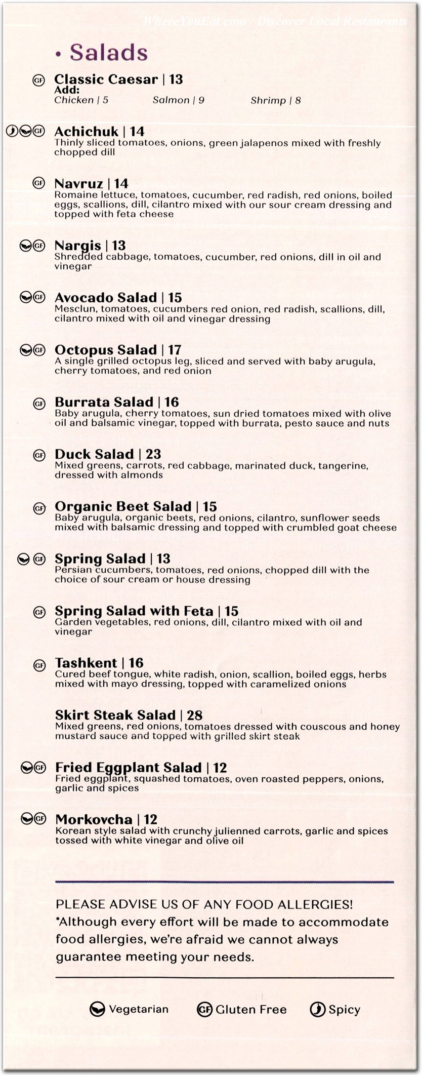 menu image