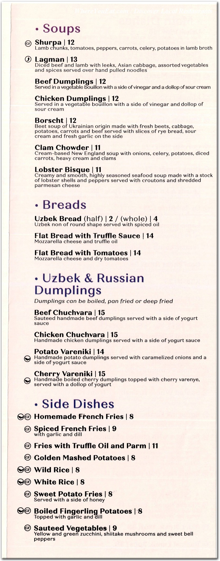menu image