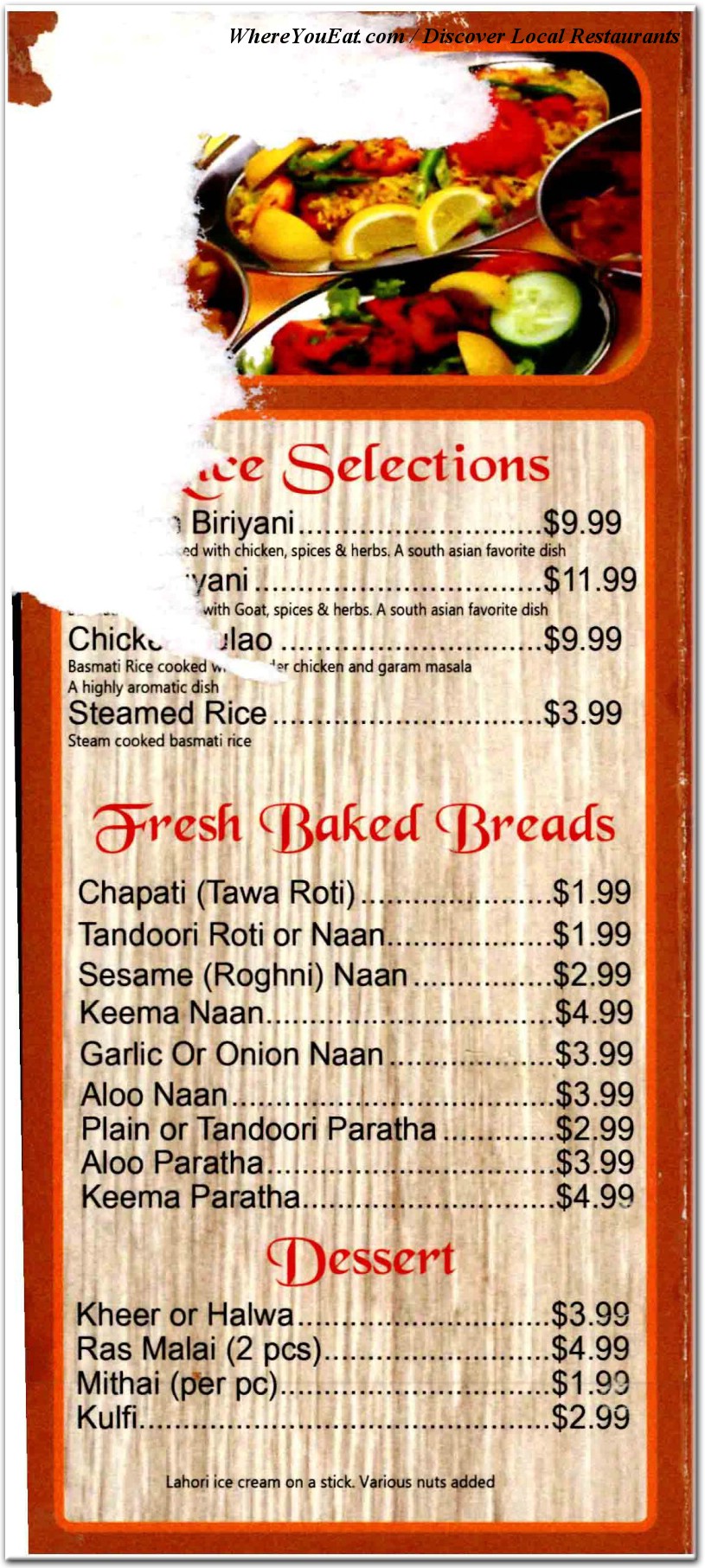 menu image