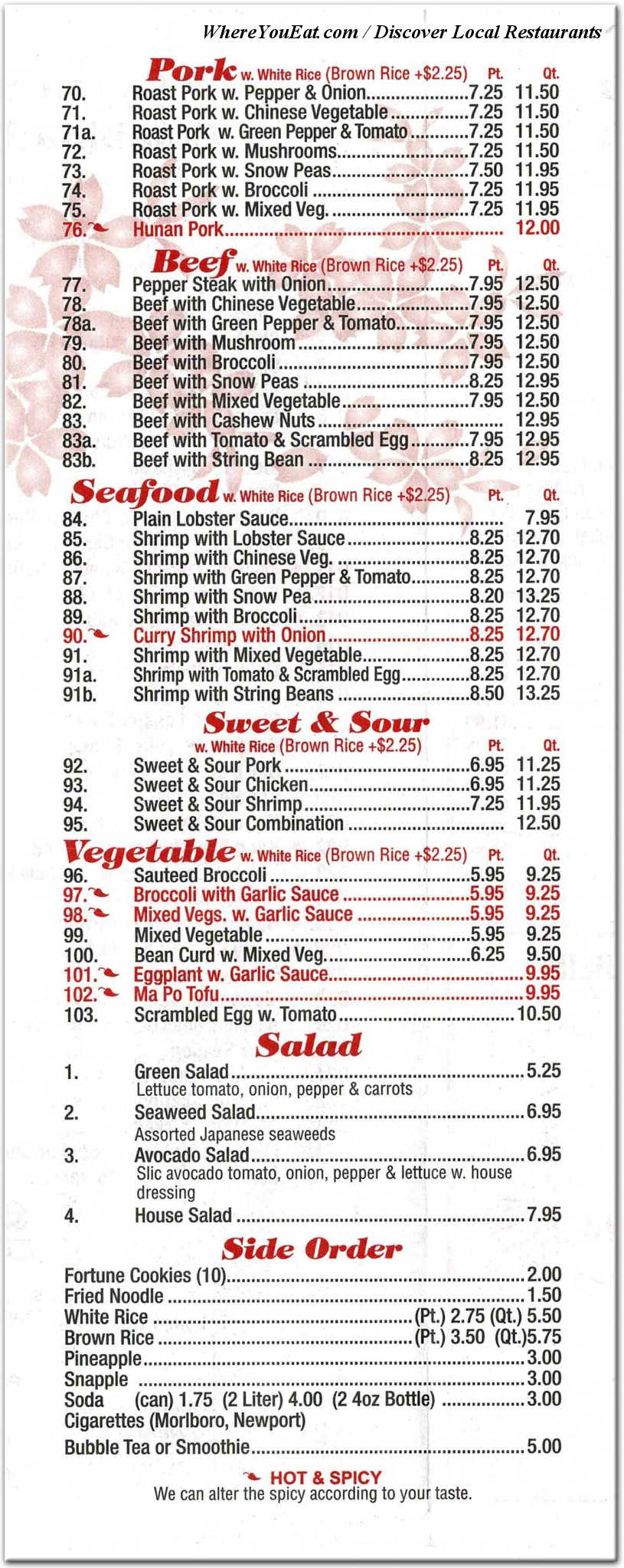 menu image