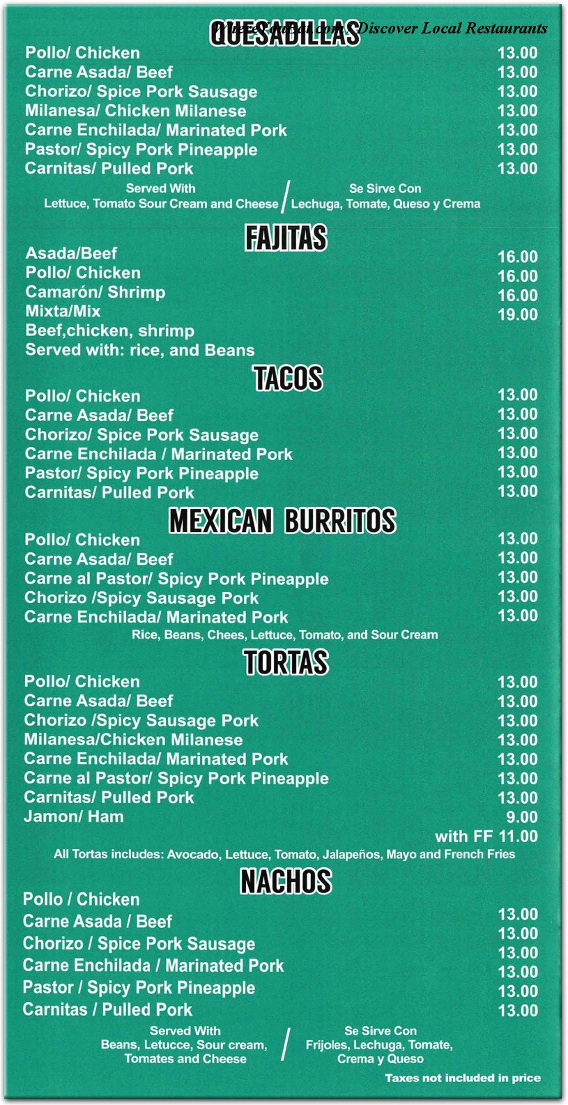 menu image