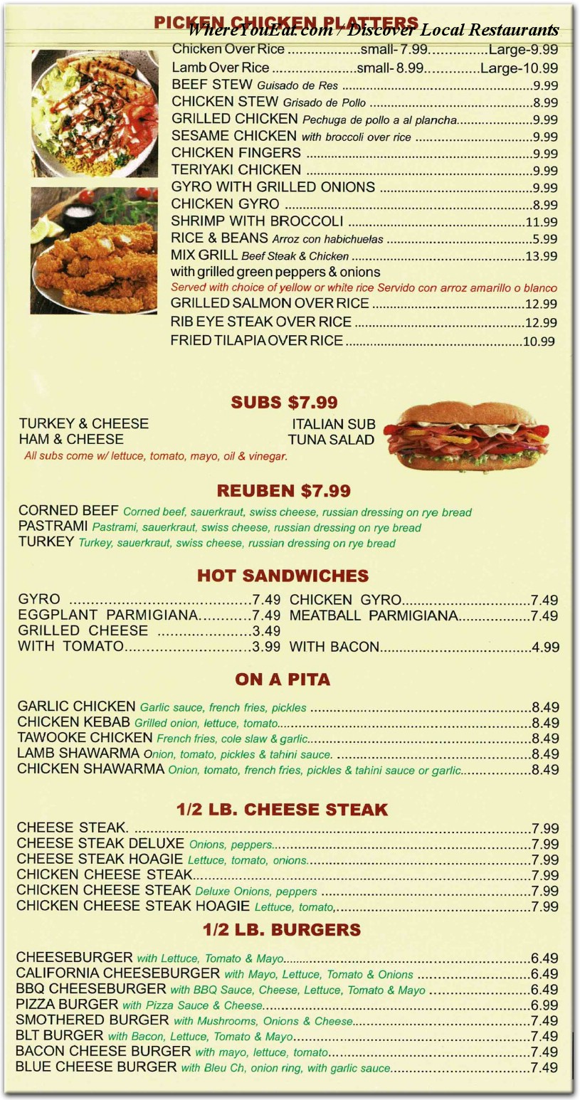 menu image