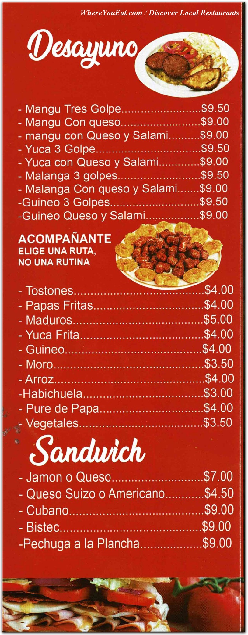 menu image