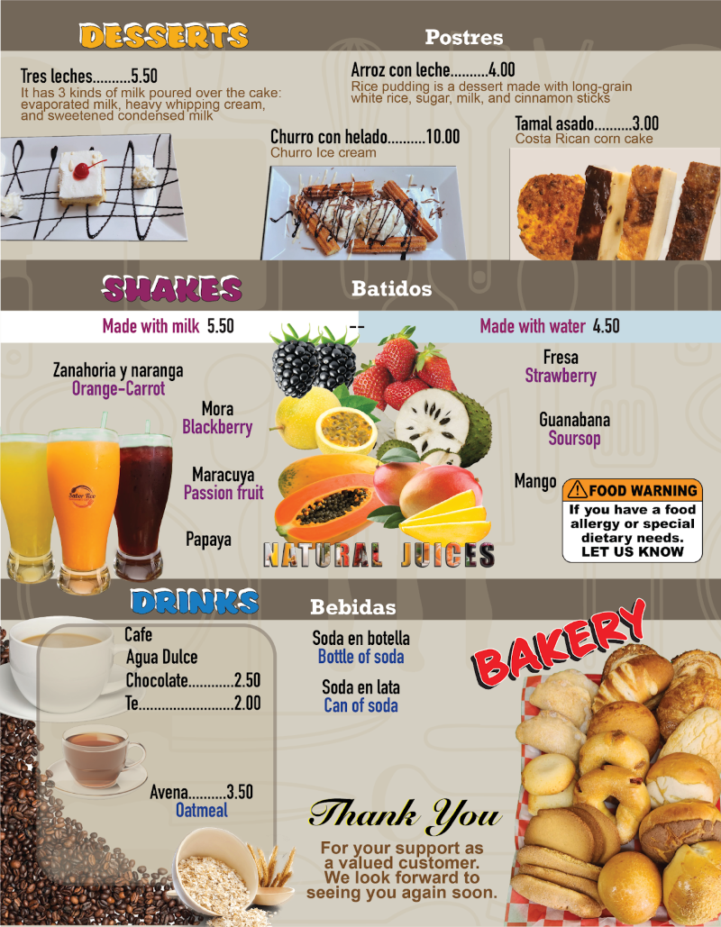 menu image