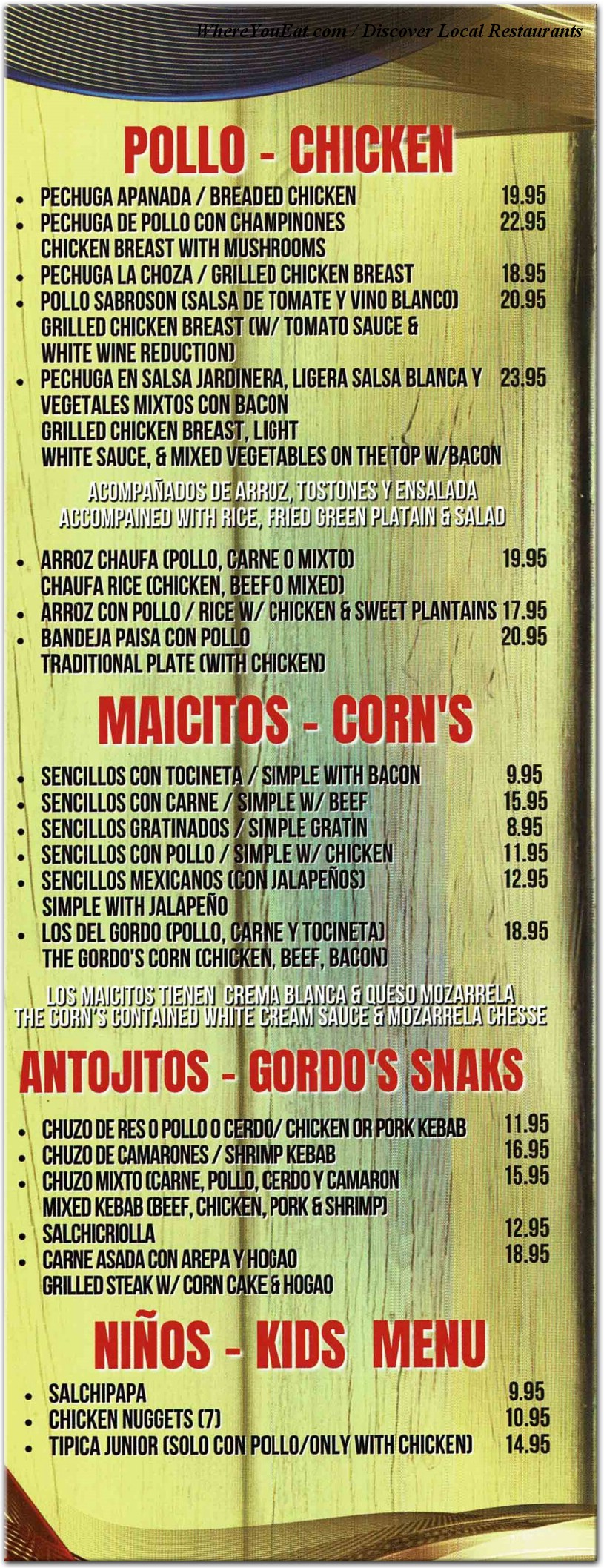 menu image