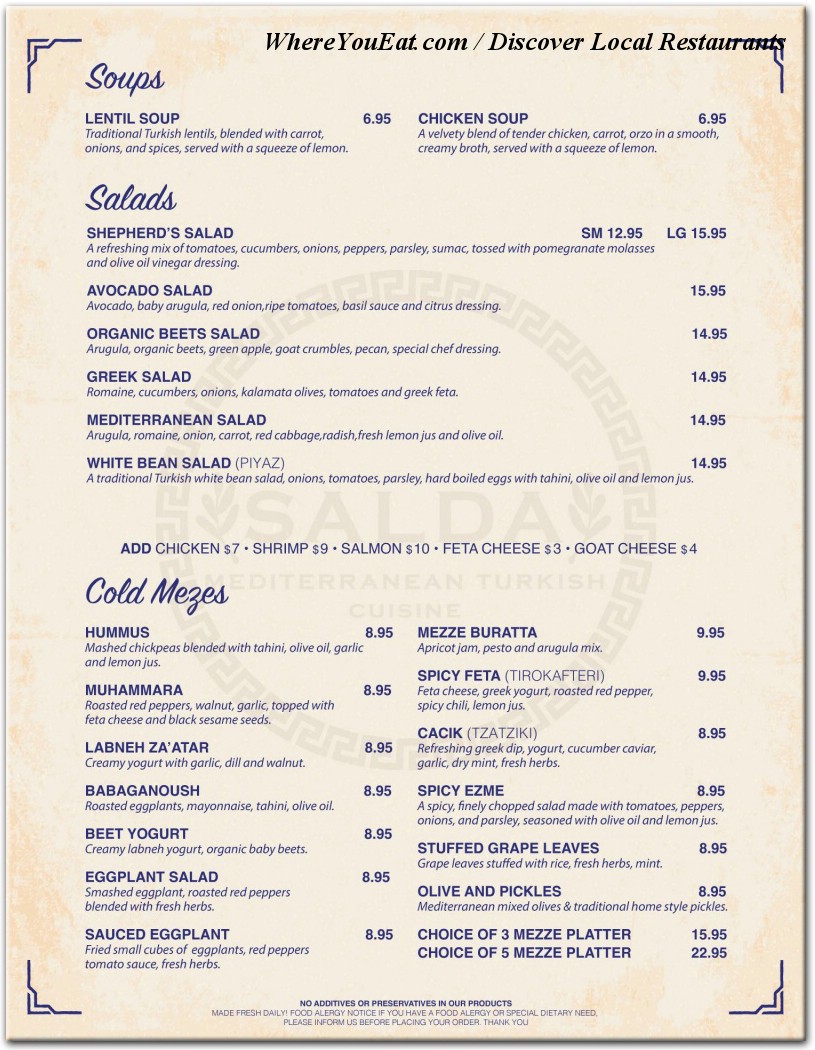 menu image