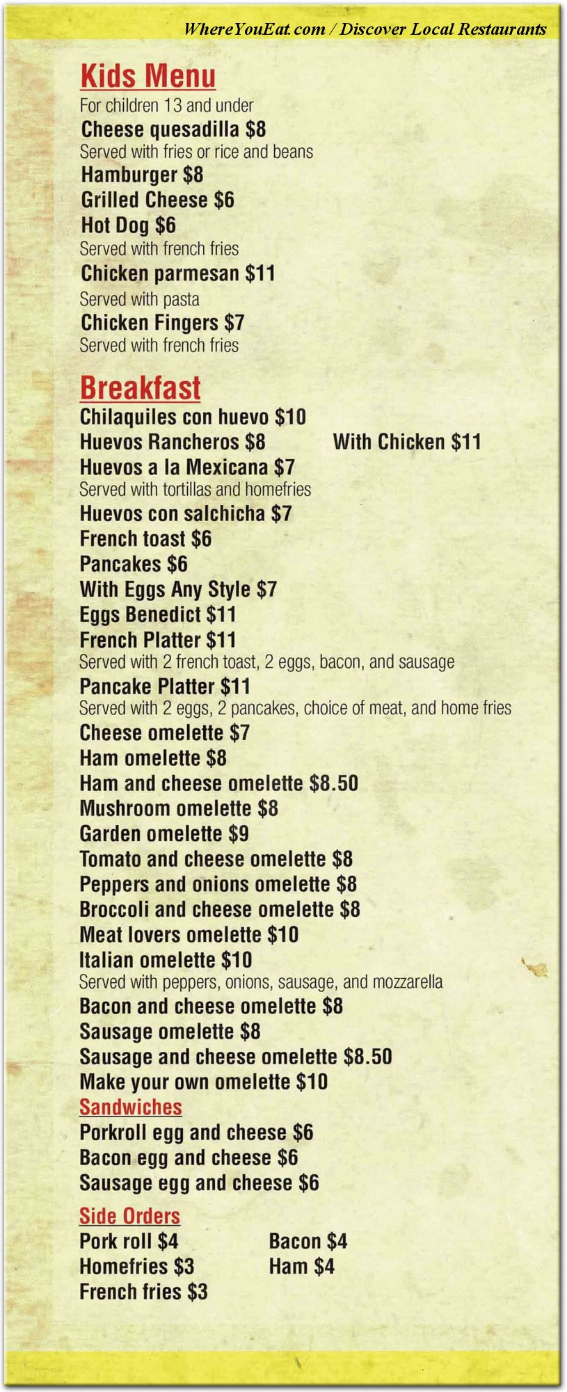 menu image