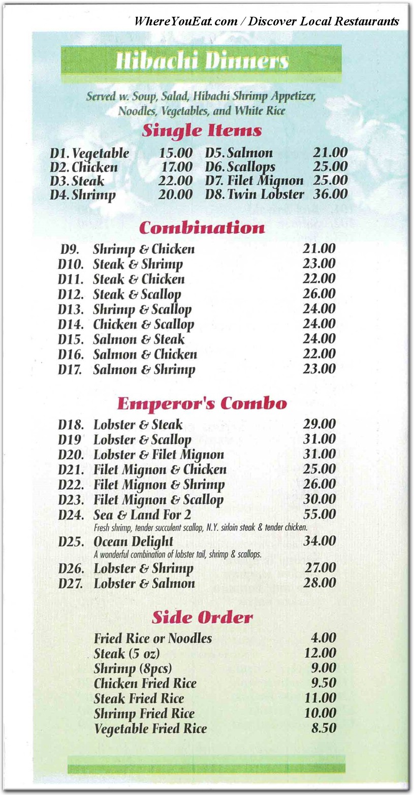 menu image