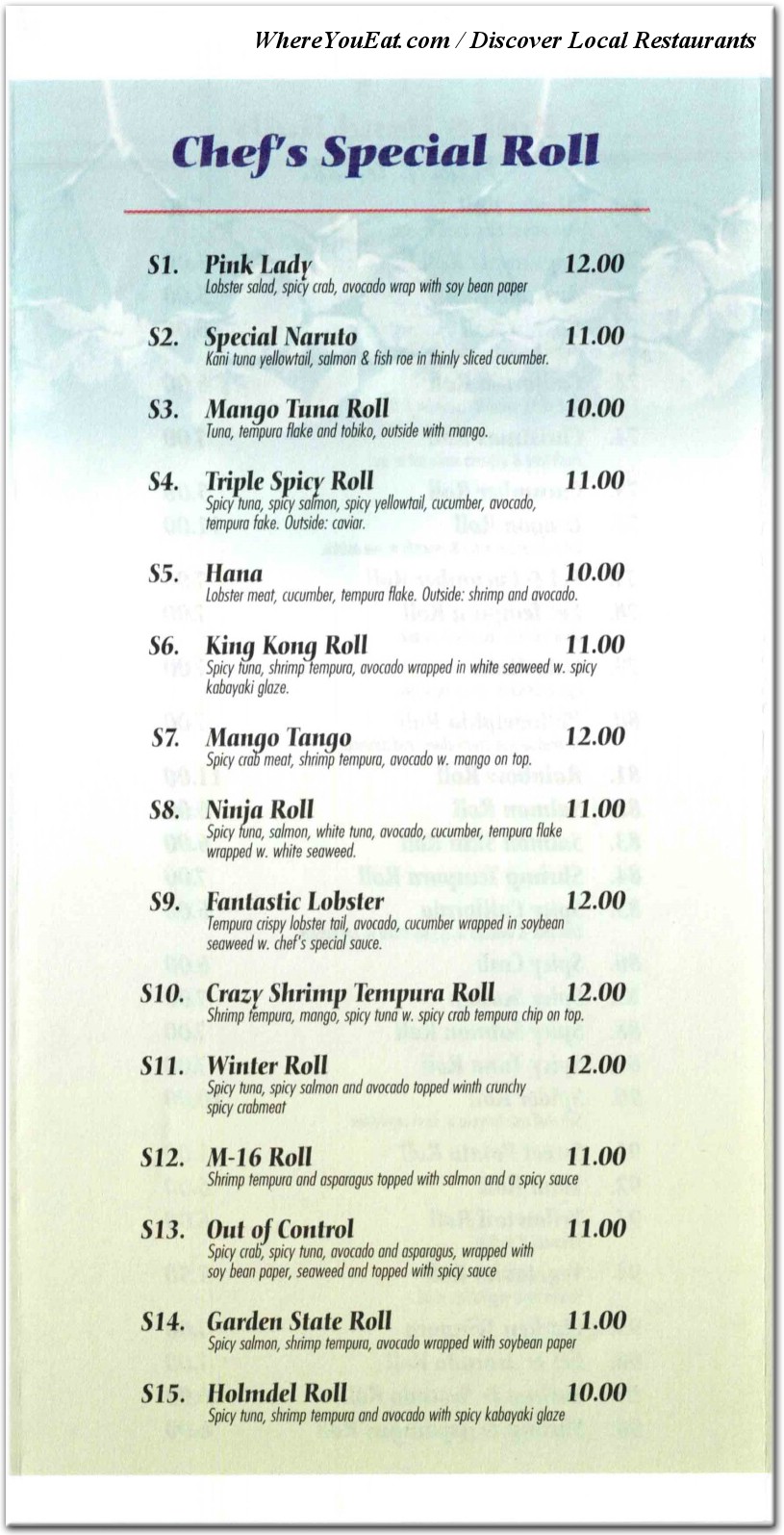 menu image