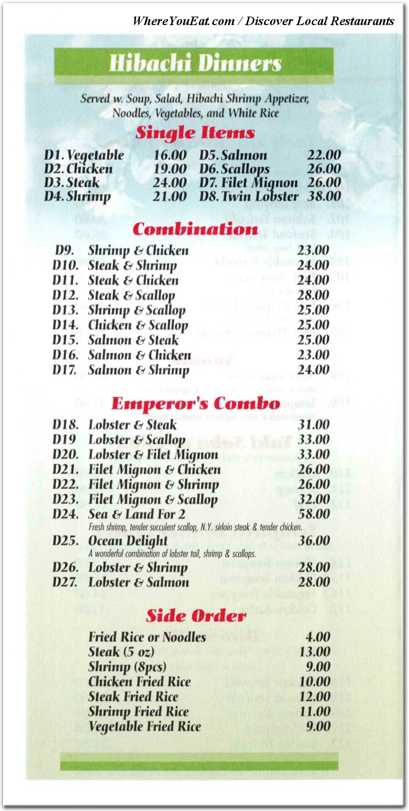 menu image