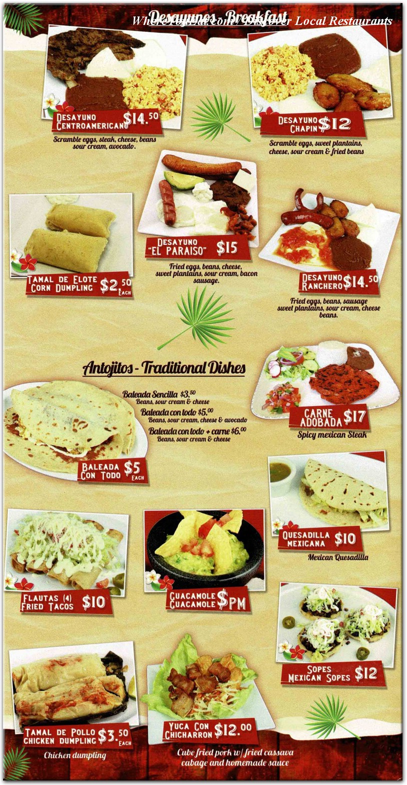 menu image