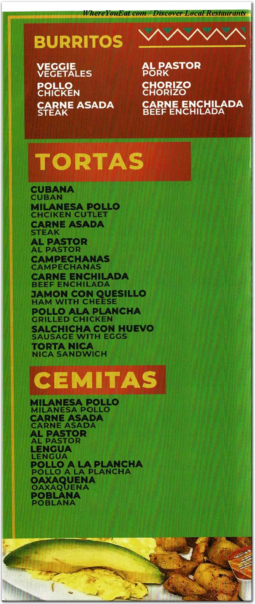 menu image