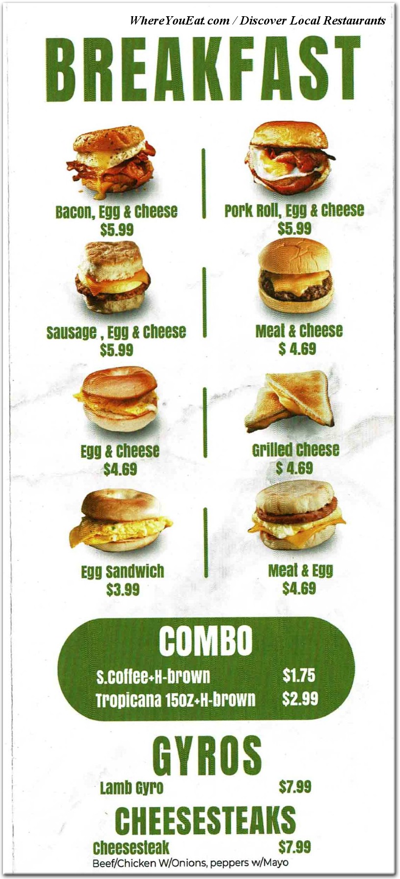 menu image