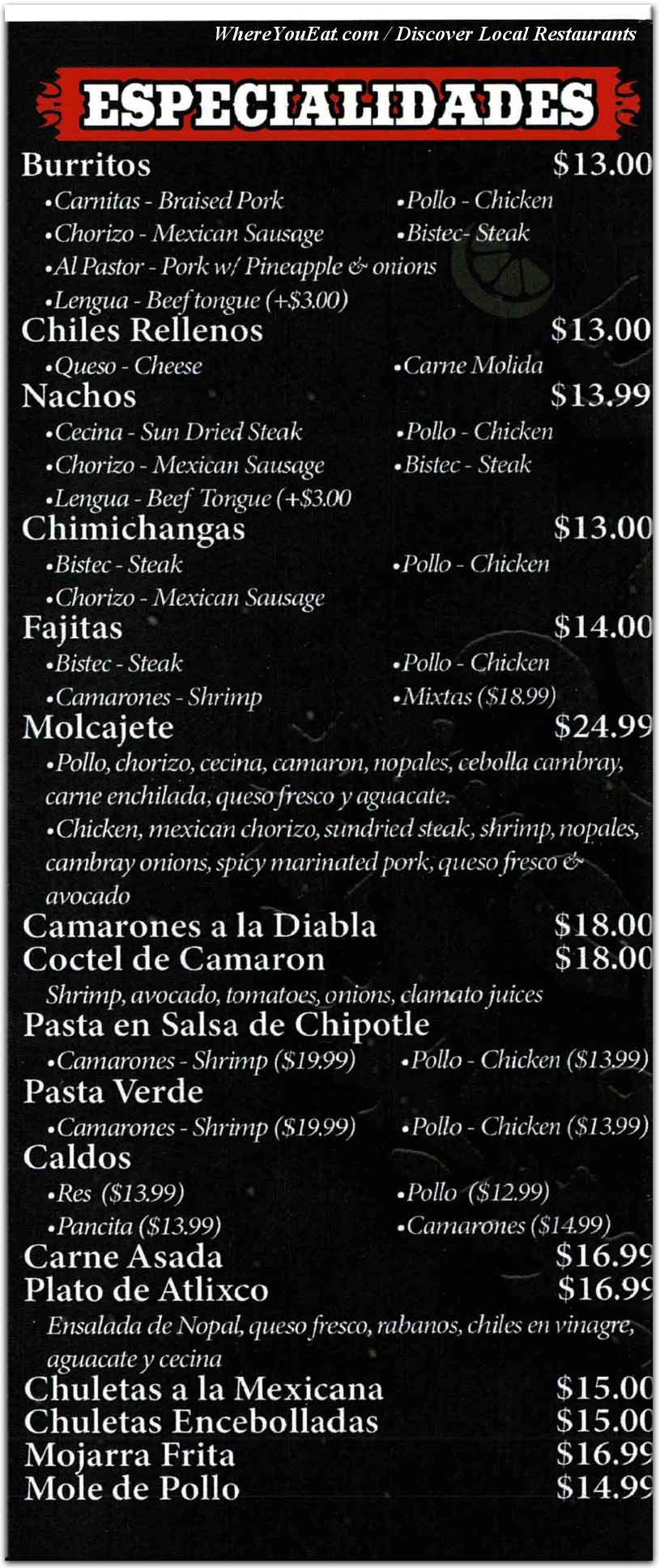 menu image