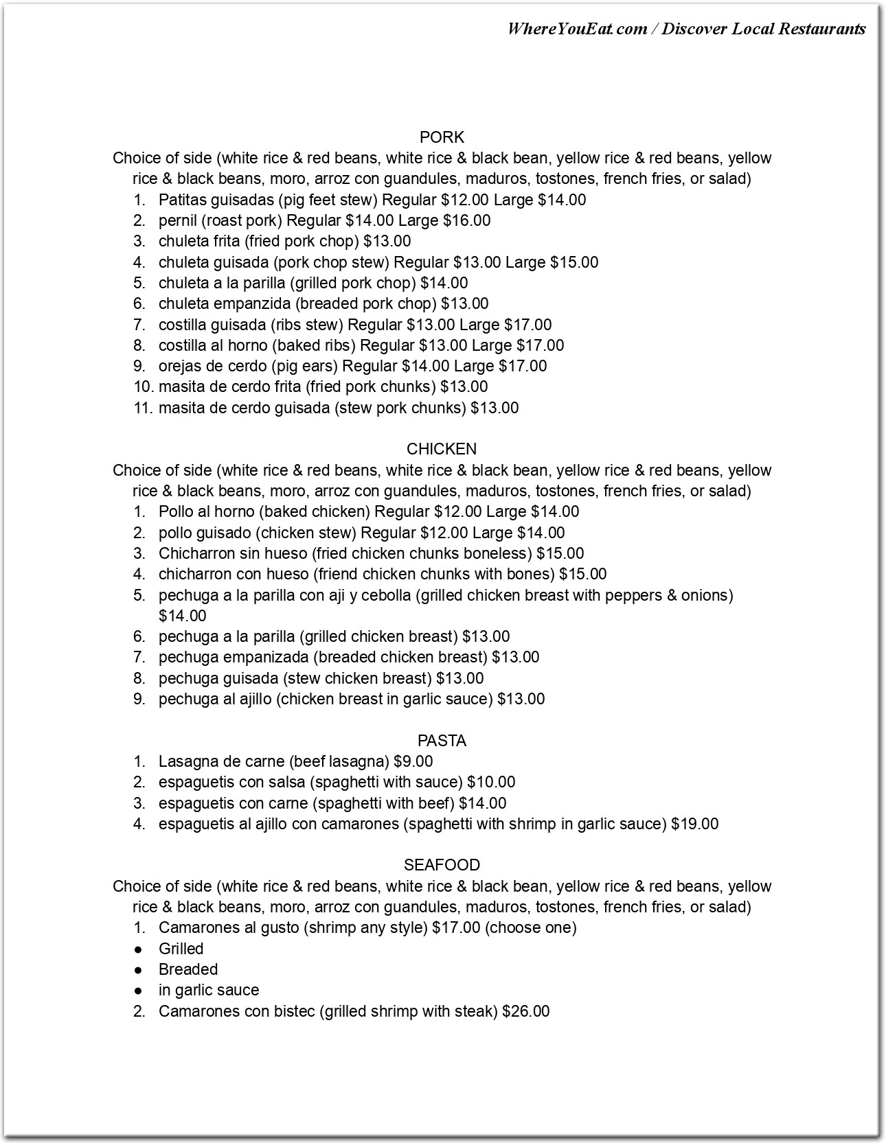 menu image