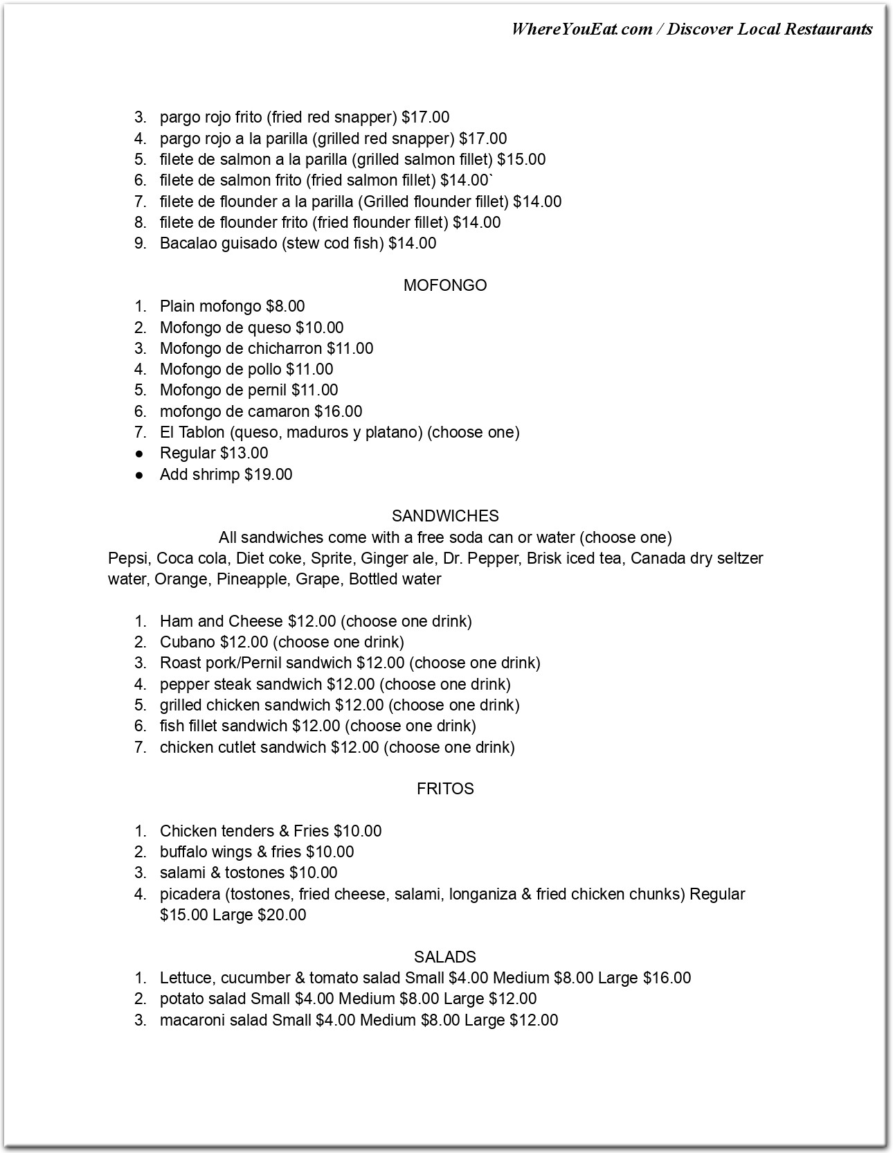 menu image