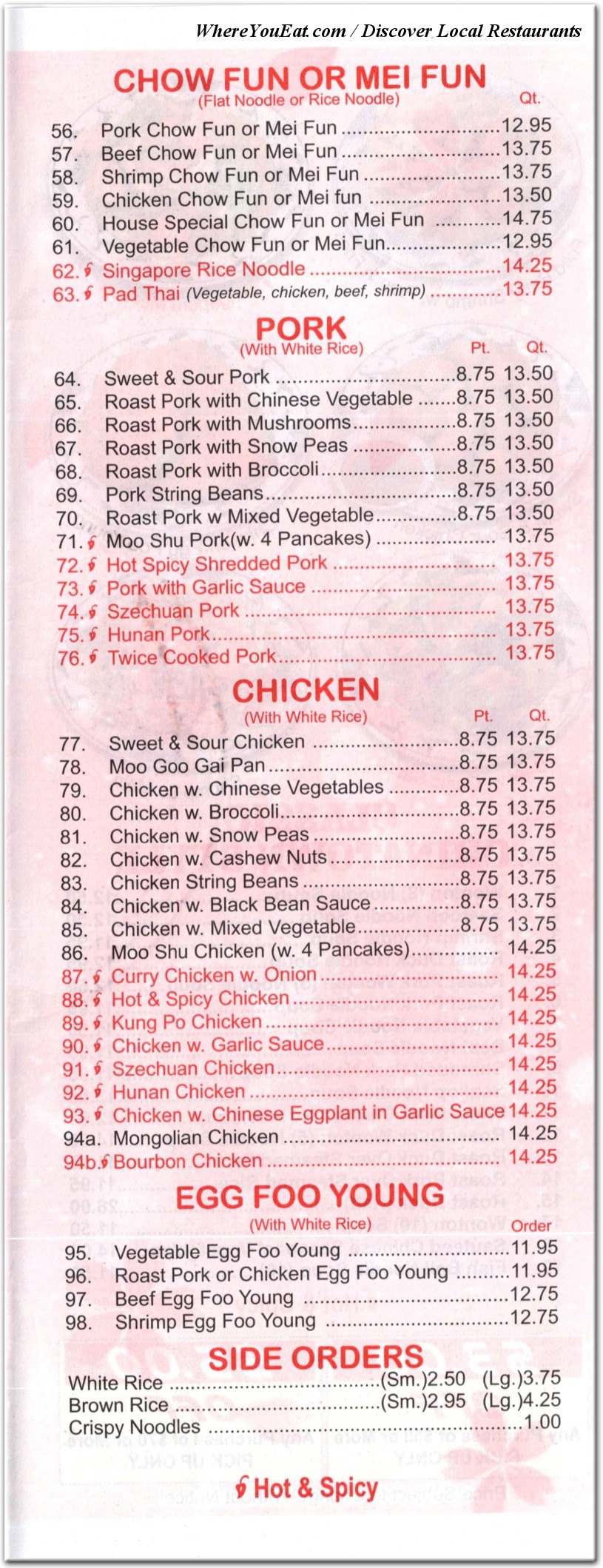 menu image