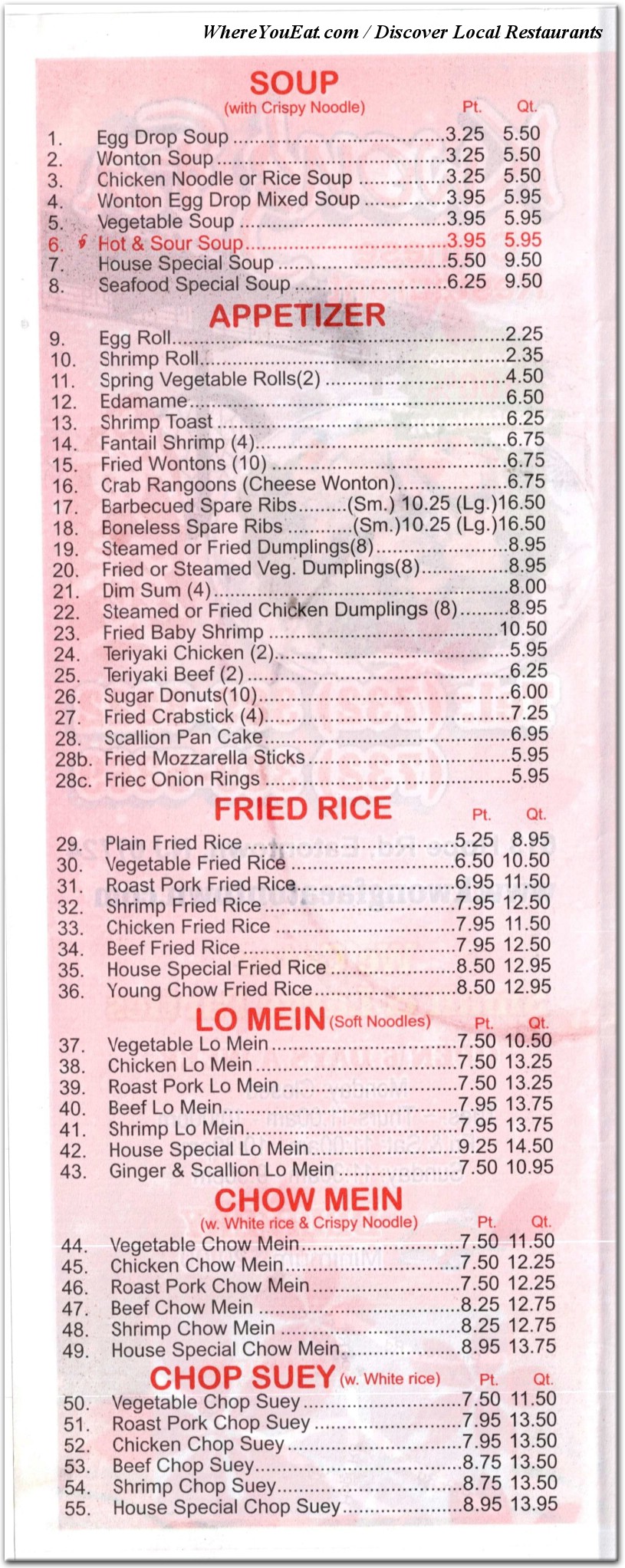 menu image