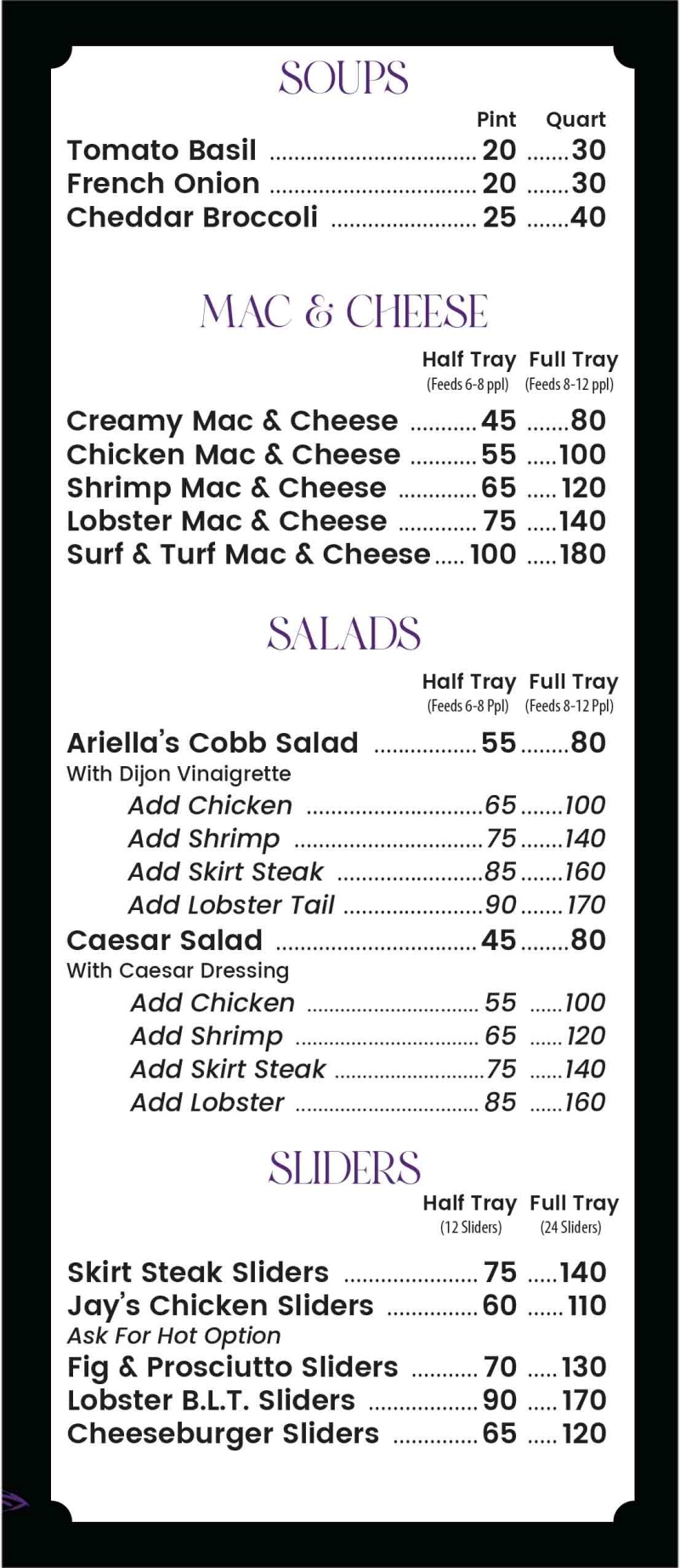 menu image