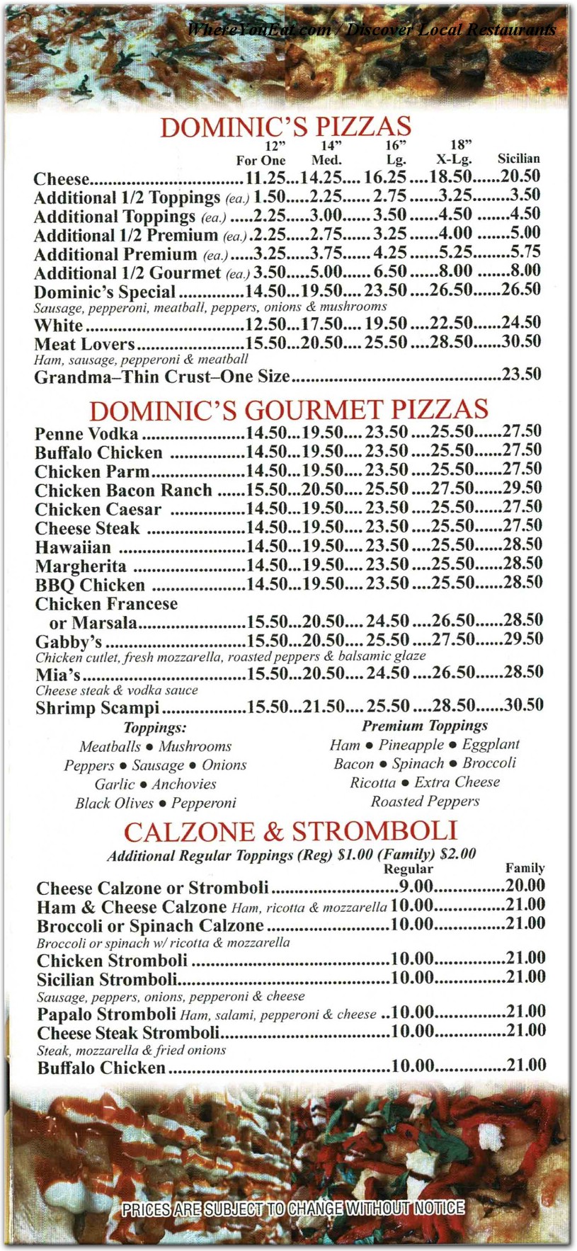 menu image