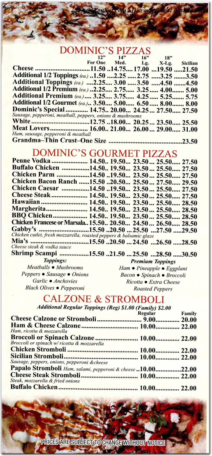 menu image