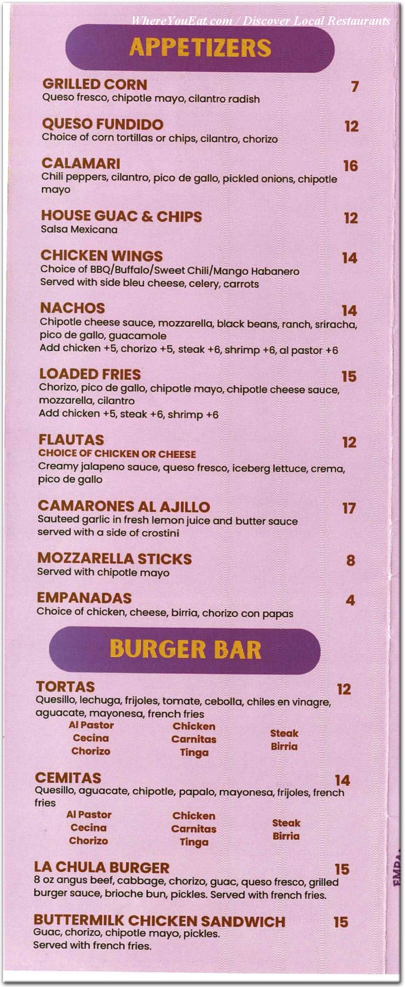 menu image