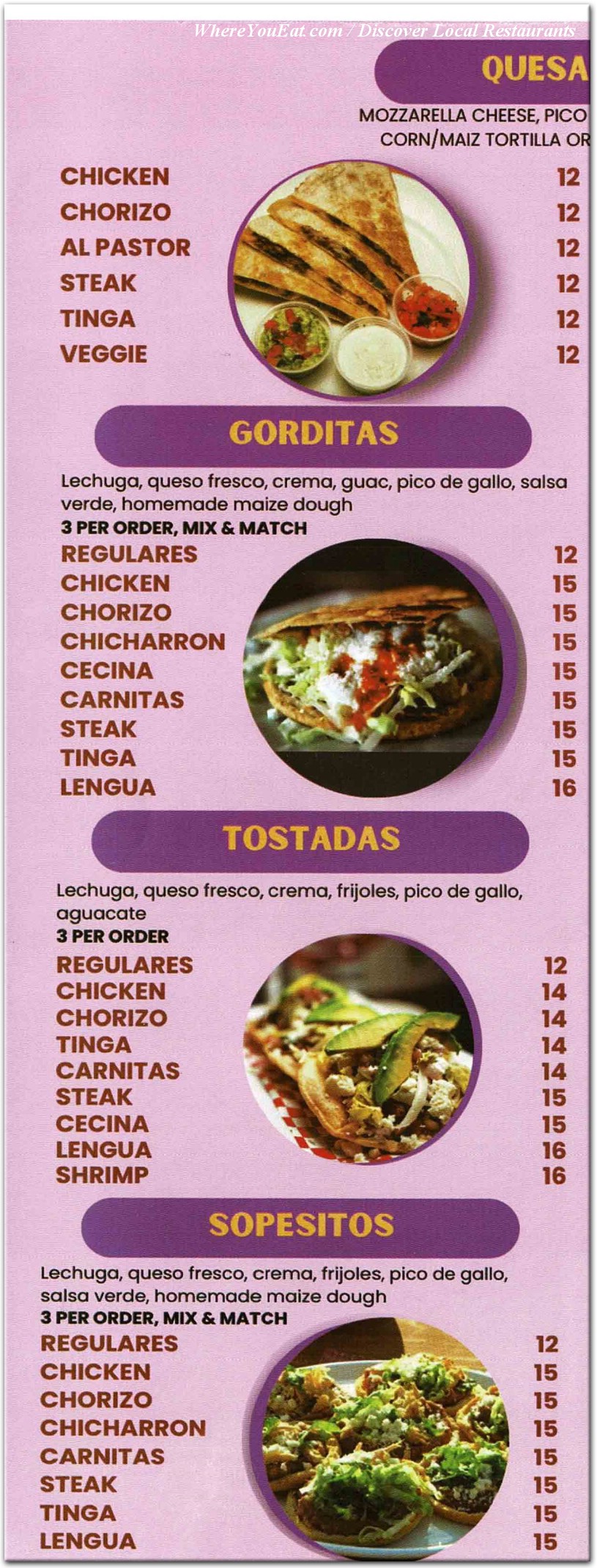 menu image