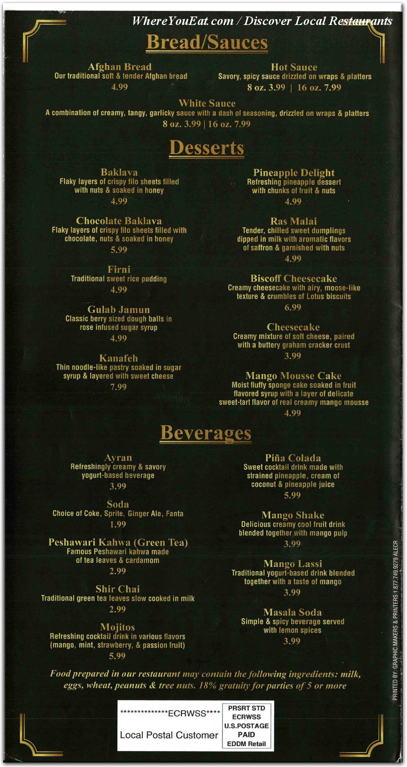 menu image