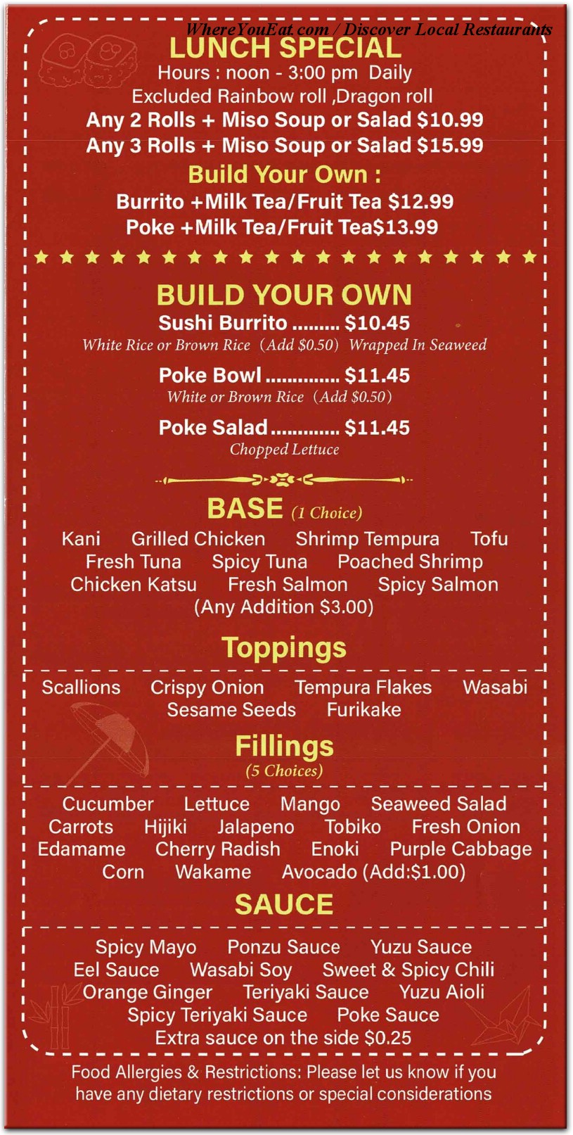 menu image