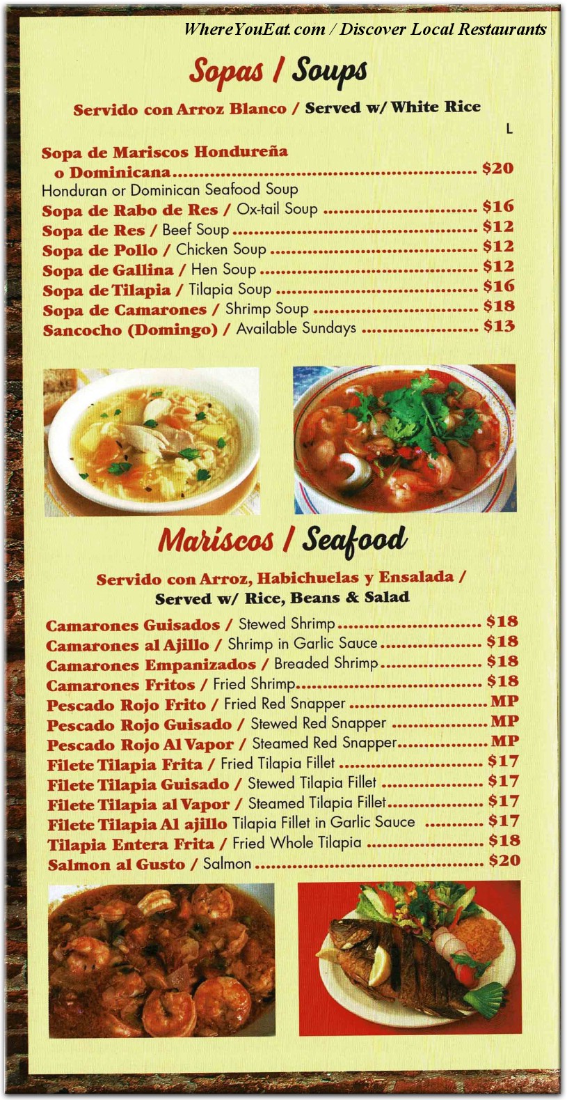 menu image