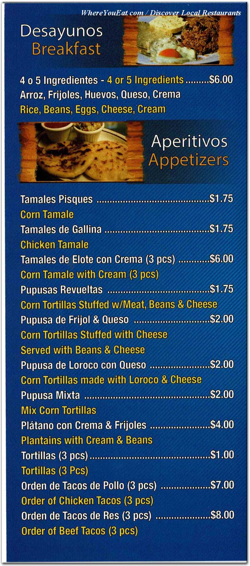 menu image