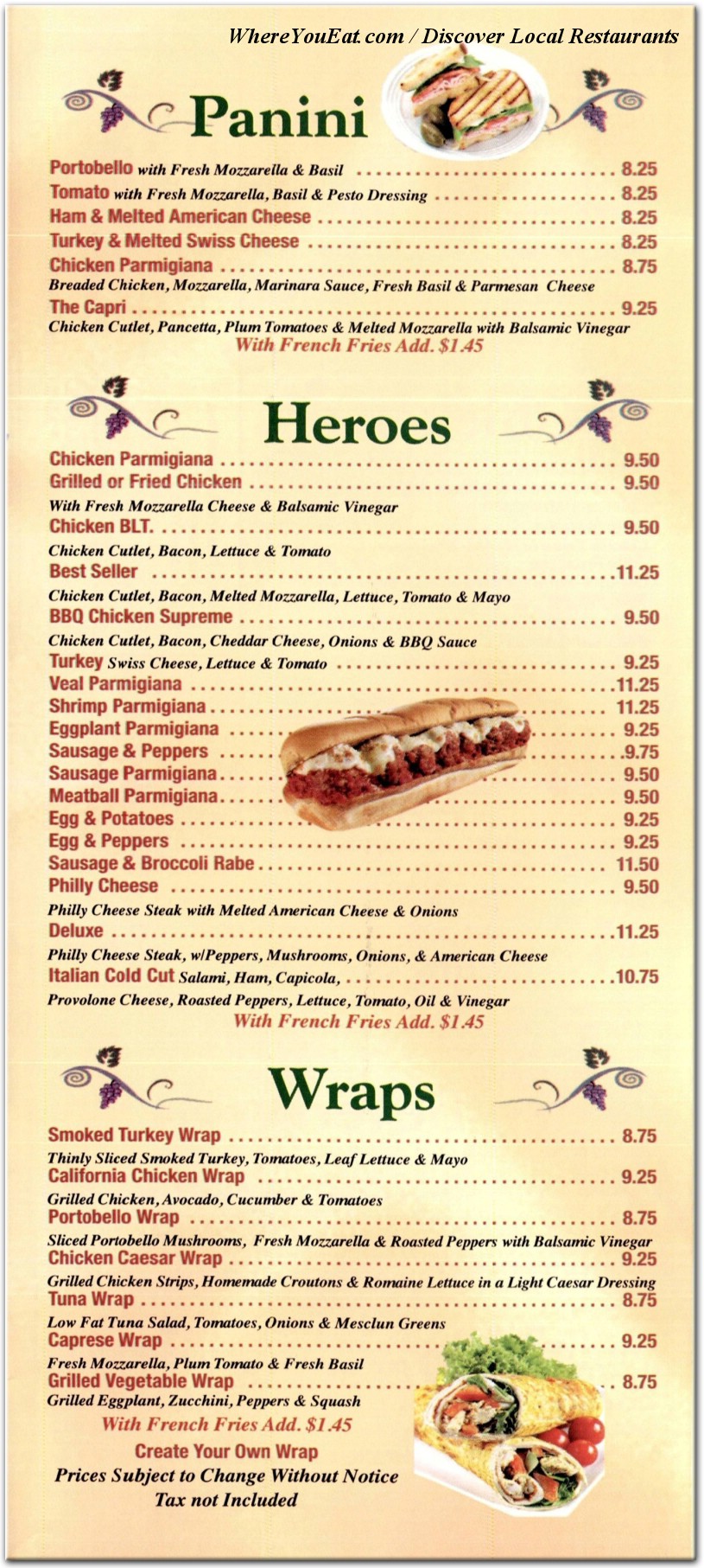 menu image