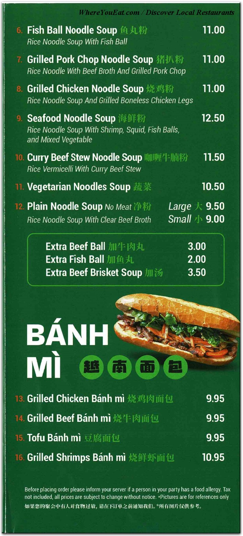 menu image