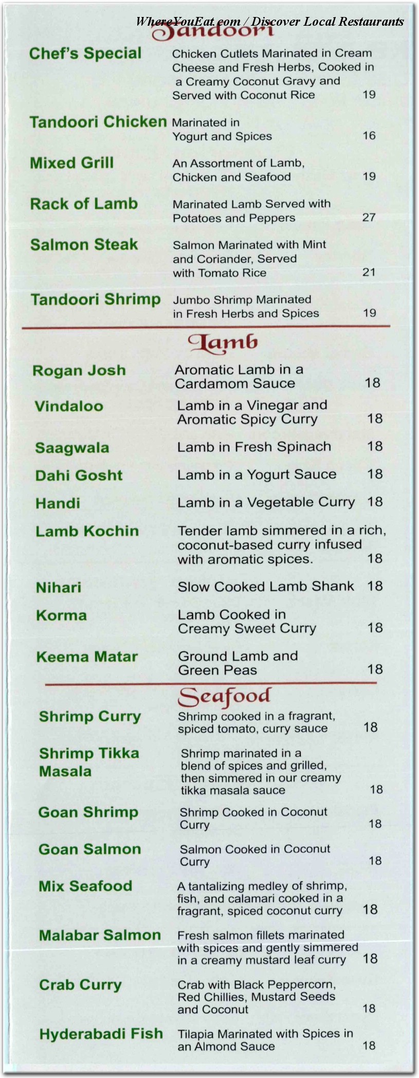 menu image