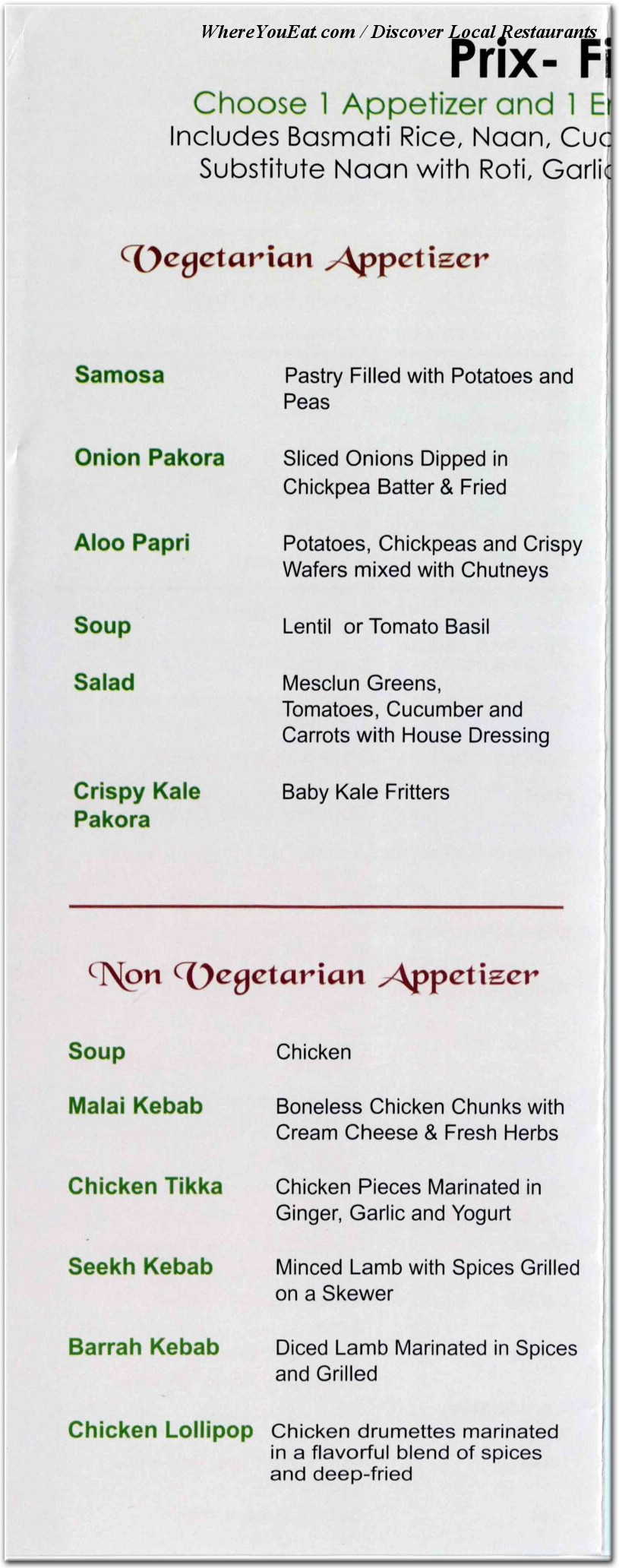 menu image