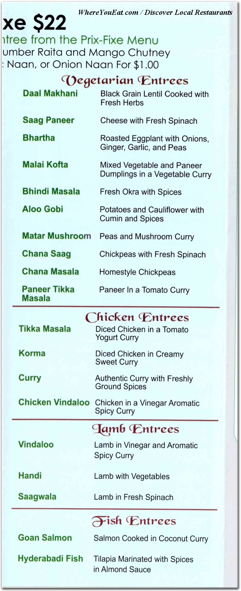 menu image