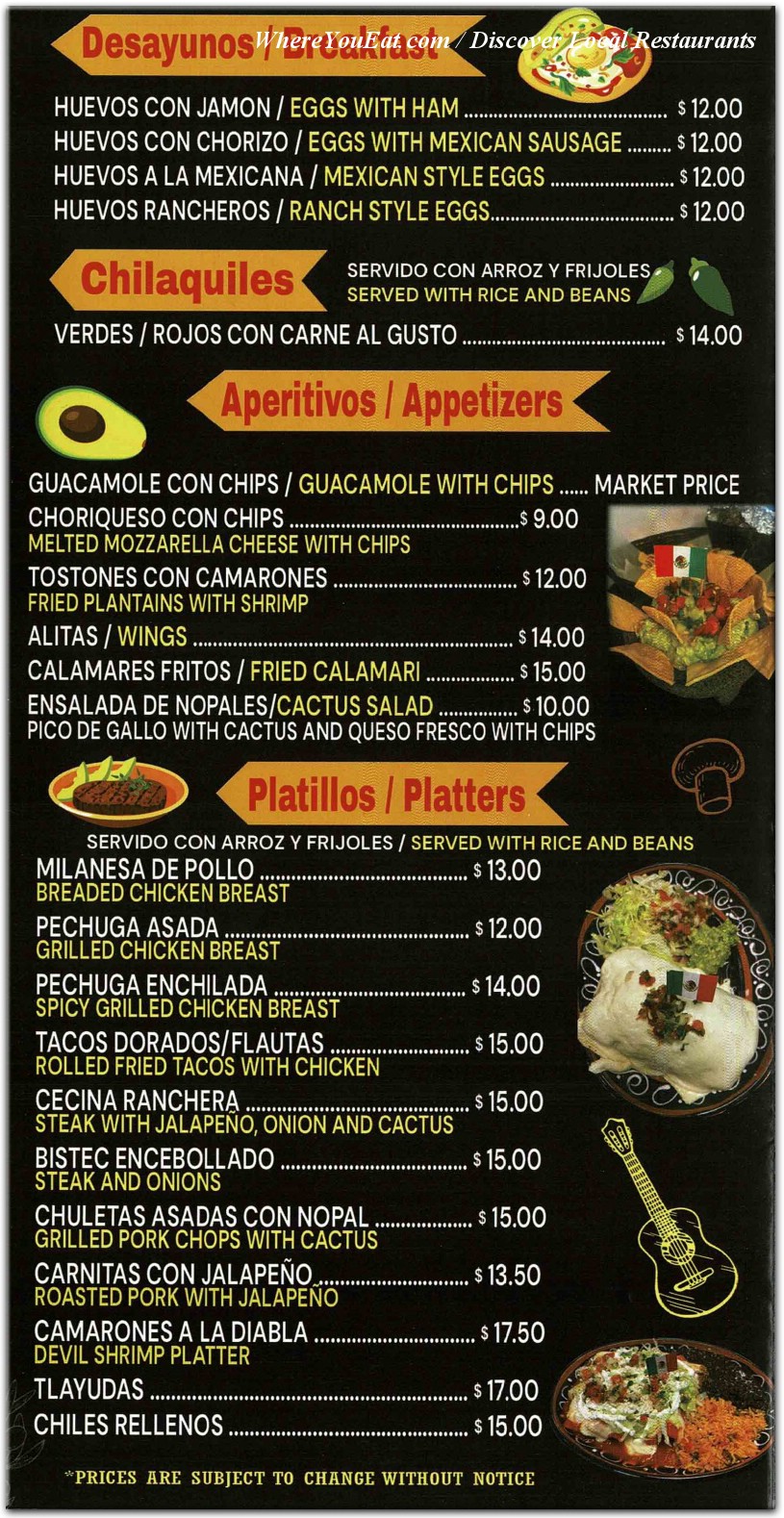 menu image