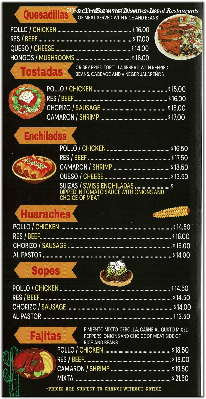 menu image