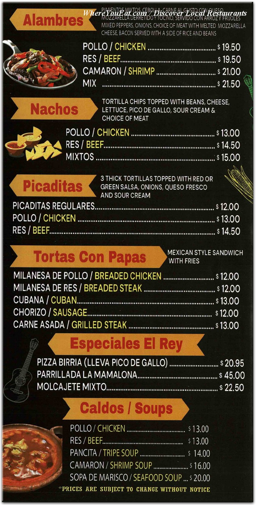 menu image