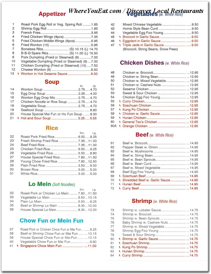 menu image