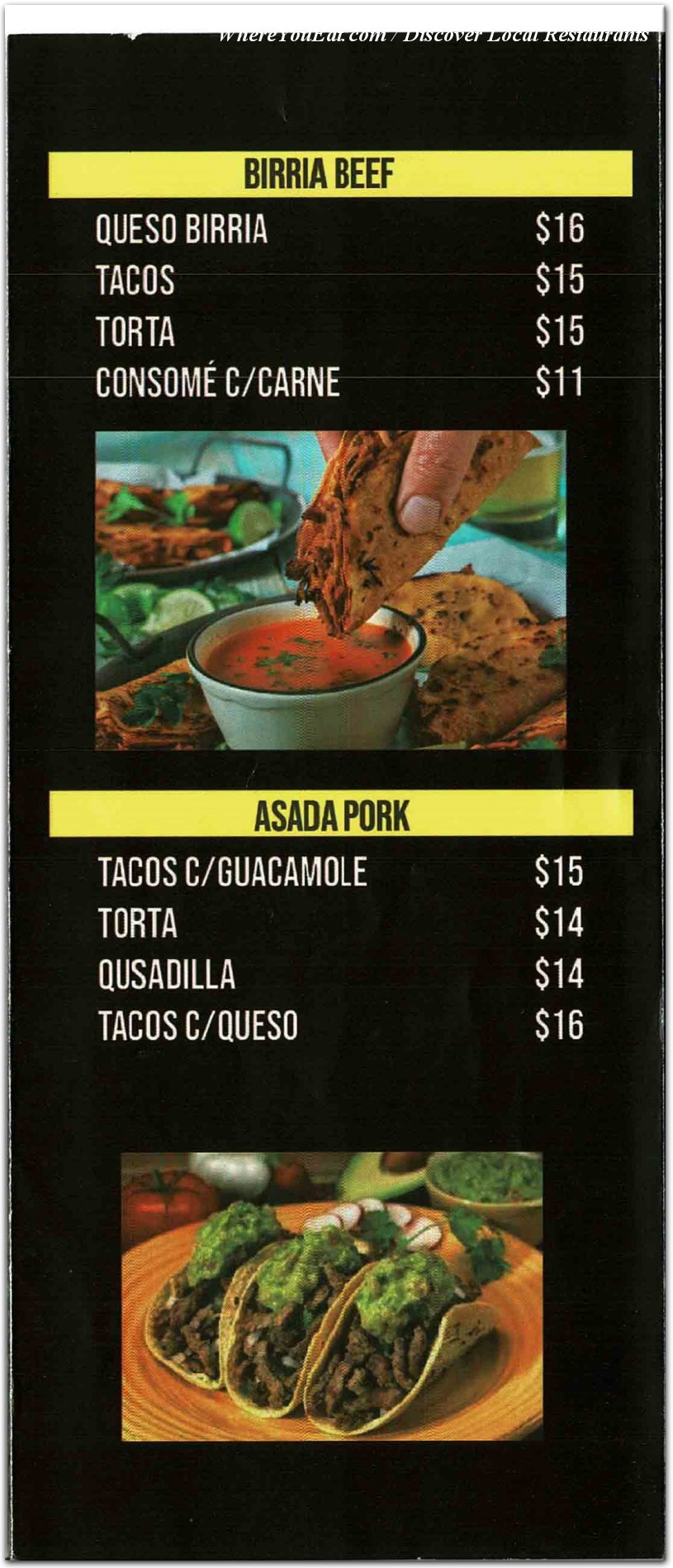 menu image