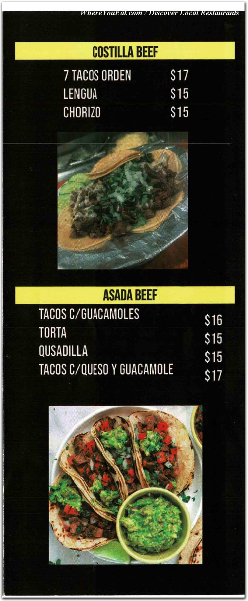 menu image