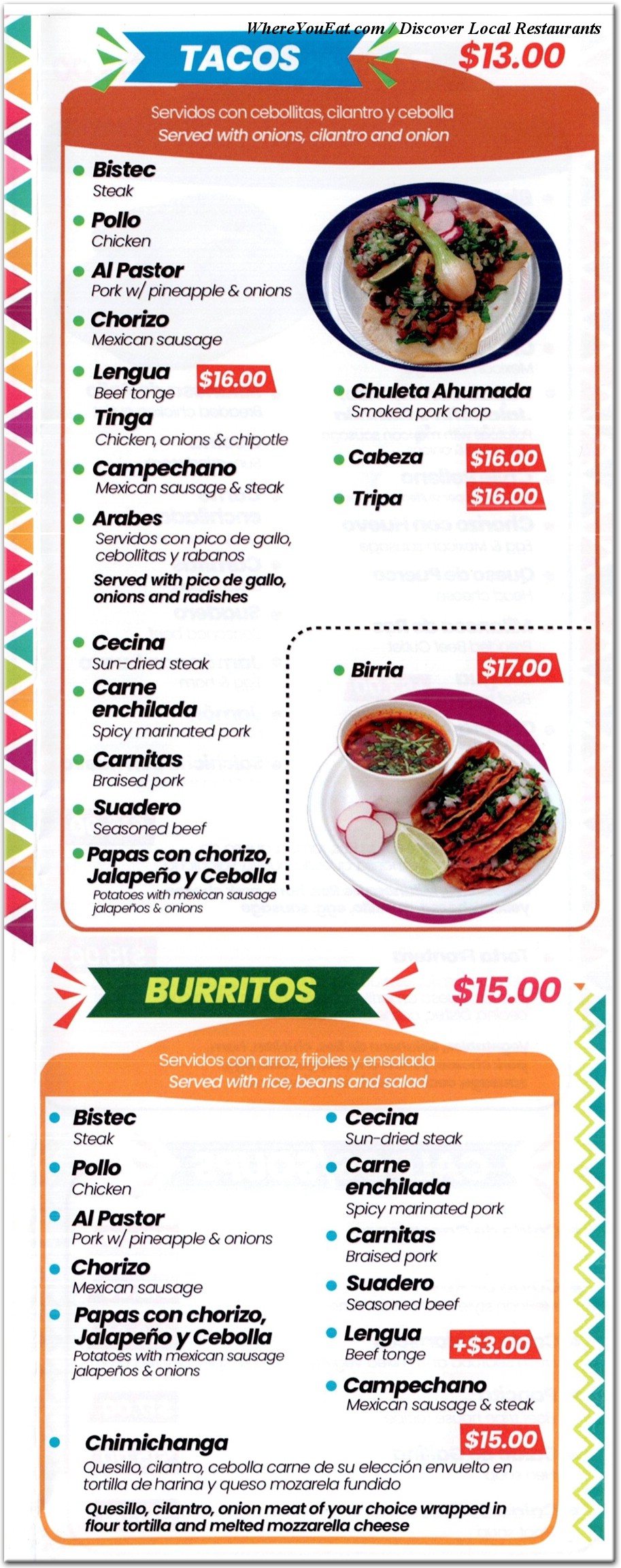 menu image
