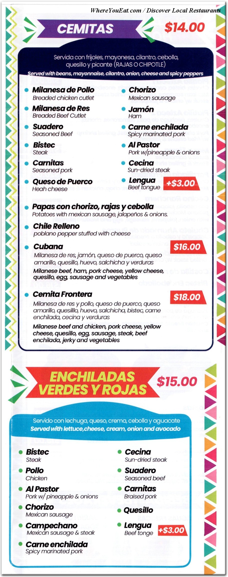 menu image